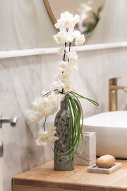 Light Grey vase + flowers