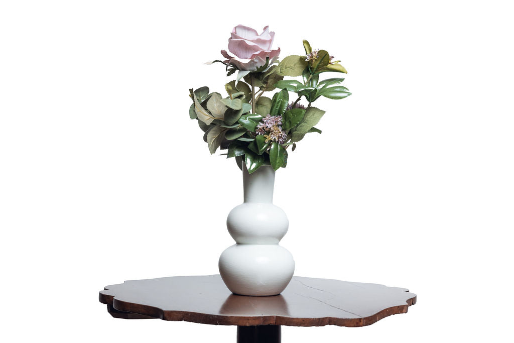 Soft Green vase + flowers