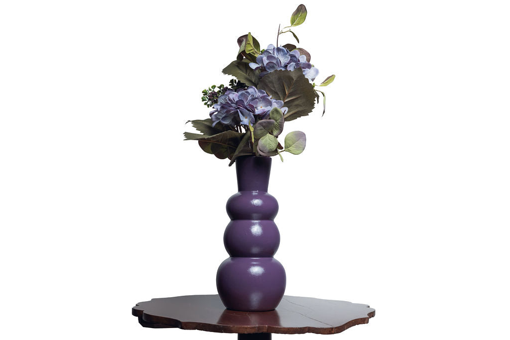 Plum vase + flowers