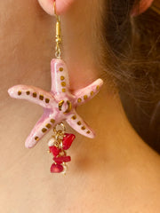 Pink Starfish Earrings