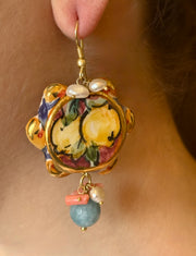 Colours and lemons earrings