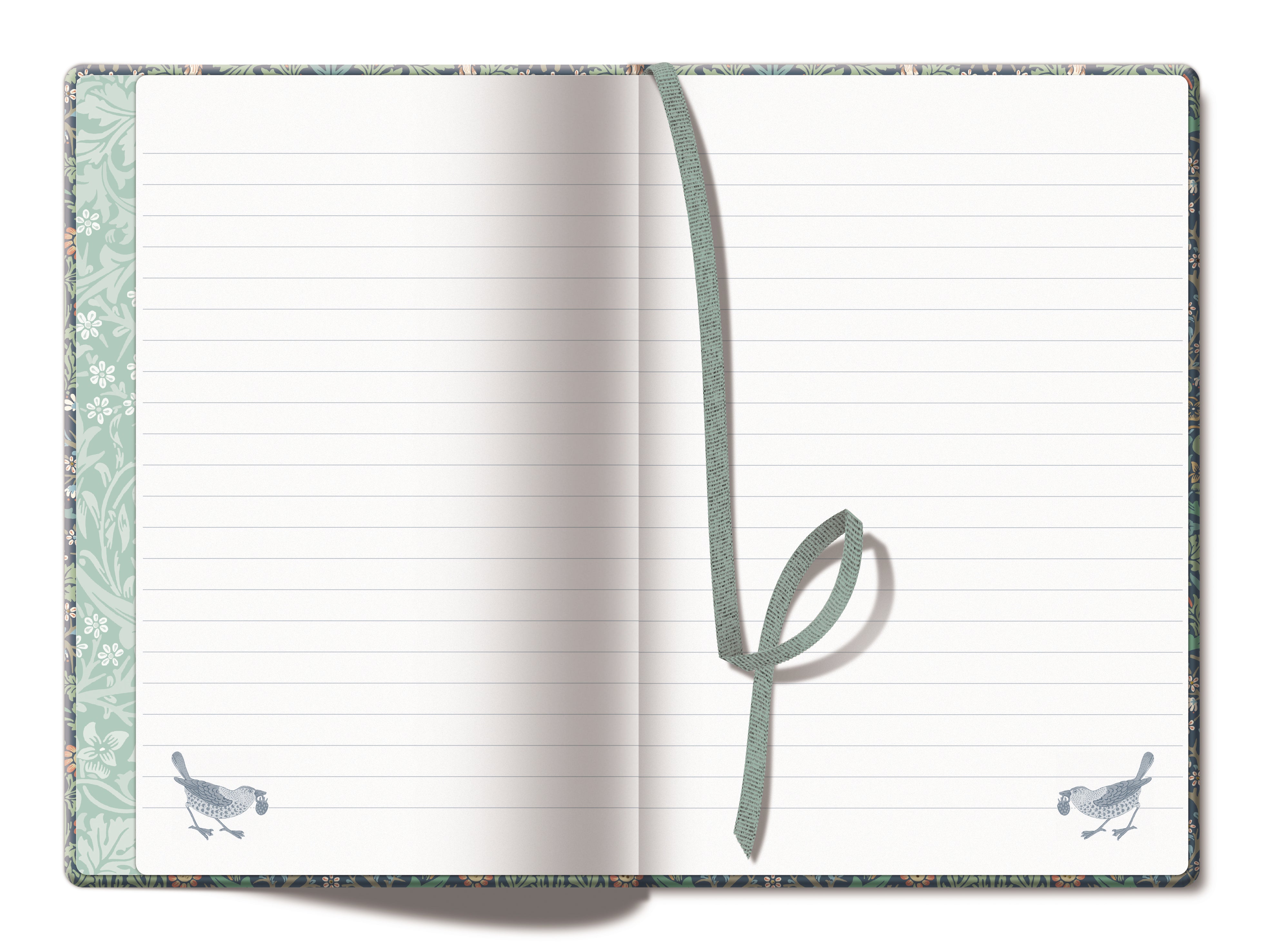 William Morris A4 Journal notebook, green